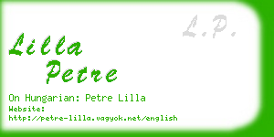 lilla petre business card